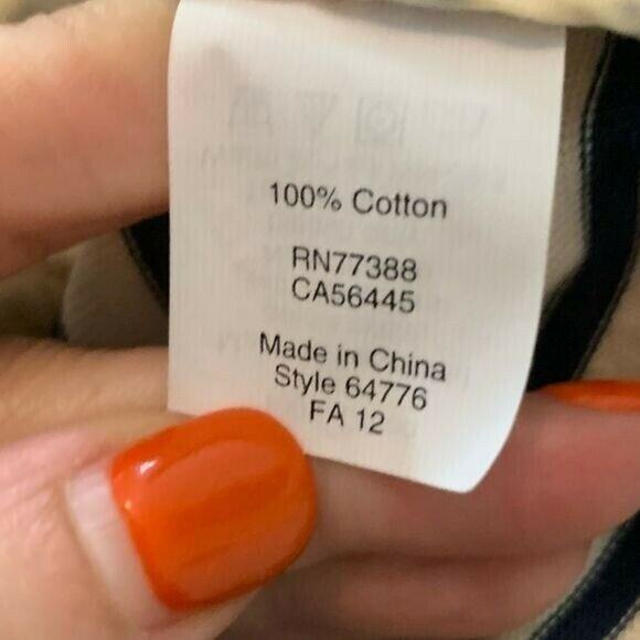 J. Crew blue white cotton striped long sleeves 2 button Blazer size small - Picture 5 of 9